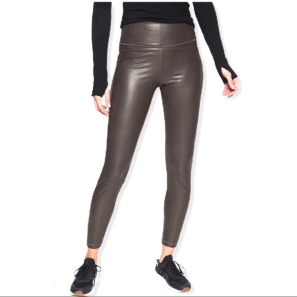 Athleta All Over Gleam Tight Leggings Arbor Olive
